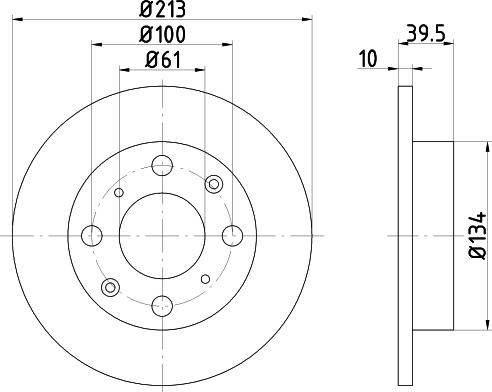 Mintex MDC754 - Тормозной диск avtokuzovplus.com.ua