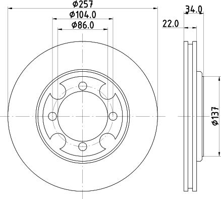 Mintex MDC782 - Тормозной диск avtokuzovplus.com.ua