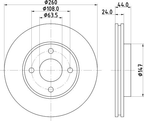 Mintex MDC799 - Тормозной диск avtokuzovplus.com.ua