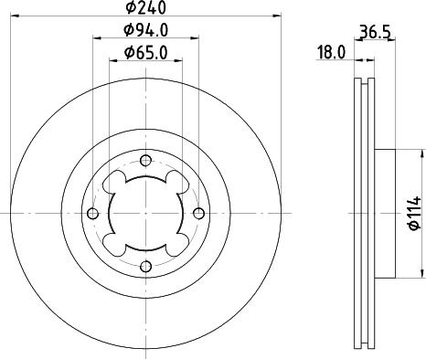 Mintex MDC805 - Тормозной диск avtokuzovplus.com.ua