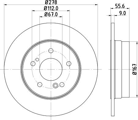 Mintex MDC80855C - Тормозной диск avtokuzovplus.com.ua