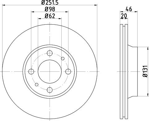 Mintex MDC816 - Тормозной диск avtokuzovplus.com.ua