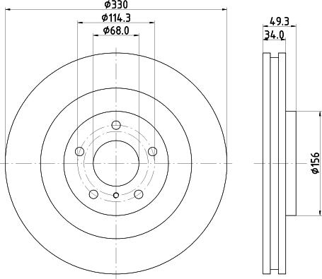 Mintex MDC83151C - Тормозной диск avtokuzovplus.com.ua