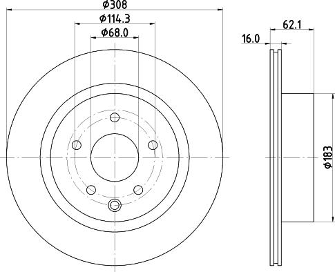 Mintex MDC83191C - Тормозной диск avtokuzovplus.com.ua