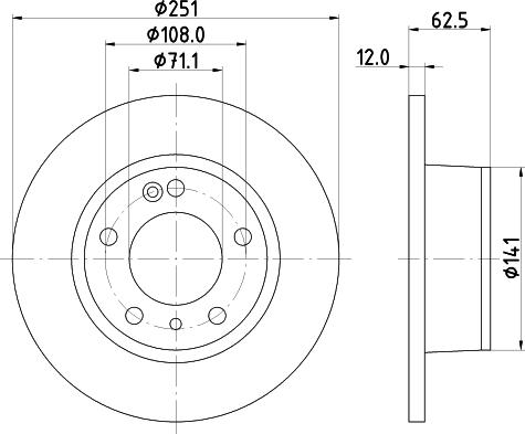 Mintex MDC835 - Тормозной диск avtokuzovplus.com.ua