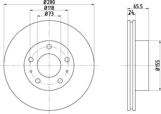 Mintex MDC839 - Тормозной диск avtokuzovplus.com.ua