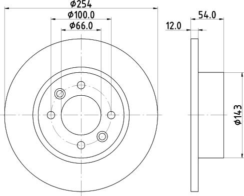 Mintex MDC870 - Тормозной диск avtokuzovplus.com.ua