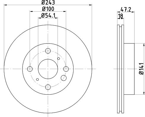 Mintex MDC882 - Тормозной диск avtokuzovplus.com.ua