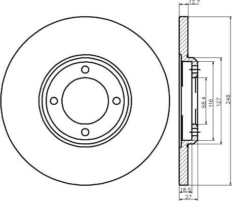 Mintex MDC8 - Тормозной диск avtokuzovplus.com.ua