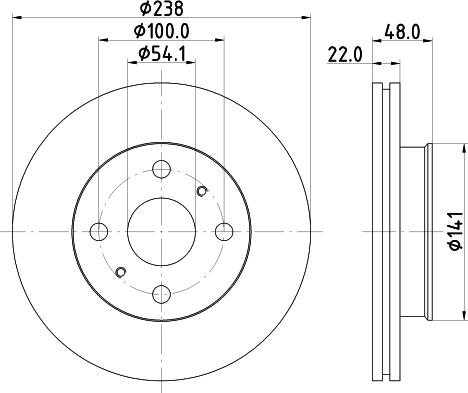 Mintex MDC908 - Гальмівний диск autocars.com.ua