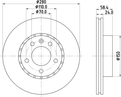 Mintex MDC970 - Гальмівний диск autocars.com.ua