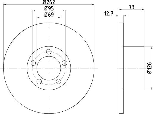 Mintex MDC9 - Тормозной диск avtokuzovplus.com.ua