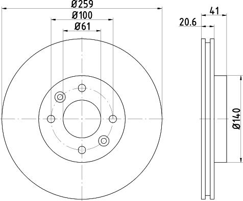 Mintex MDK0027 - Комплект гальм, дисковий гальмівний механізм autocars.com.ua