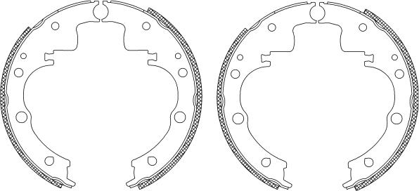 Mintex MSK023 - Комплект тормозных колодок, барабанные avtokuzovplus.com.ua