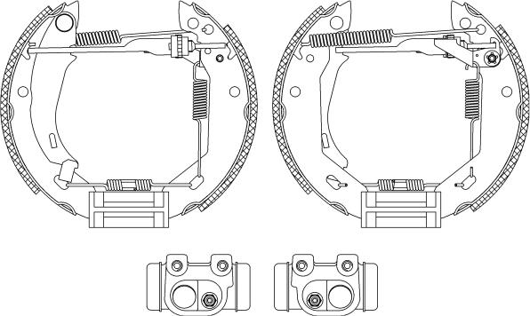 Mintex MSP074 - Комплект гальм, барабанний механізм autocars.com.ua