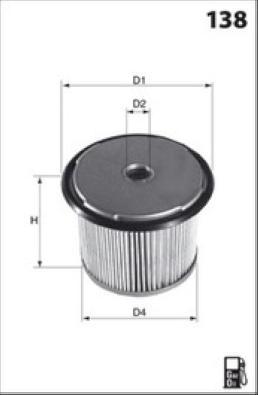 MISFAT F676 - Фільтр паливний PSA Jumpy-Expert-Scudo 1.9D-TD 94- autocars.com.ua