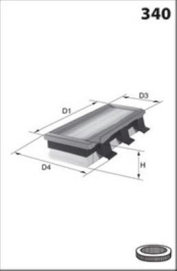 MISFAT PM801 - Повітряний фільтр autocars.com.ua