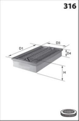 MISFAT P911 - Воздушный фильтр avtokuzovplus.com.ua