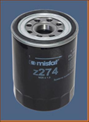 MISFAT Z274 - Масляный фильтр avtokuzovplus.com.ua