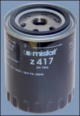 MISFAT Z417 - Масляный фильтр avtokuzovplus.com.ua