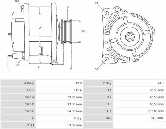 Mitsubishi A2TJ0481 - Генератор avtokuzovplus.com.ua