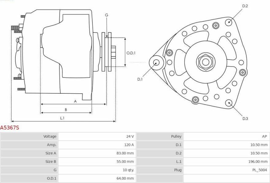 Mitsubishi A4TA8691 - Генератор avtokuzovplus.com.ua