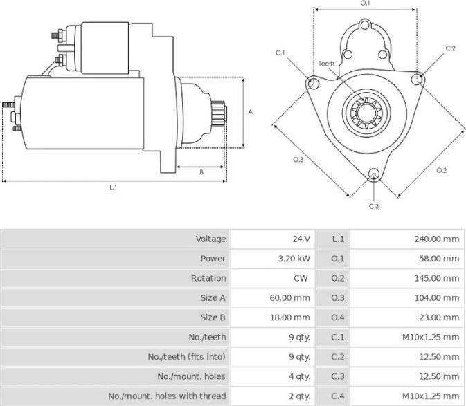 Mitsubishi M2T56871 - Стартер autocars.com.ua