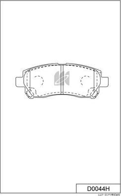 MK Kashiyama D0044H - Тормозные колодки, дисковые, комплект avtokuzovplus.com.ua