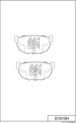 MK Kashiyama D1015H - Тормозные колодки, дисковые, комплект avtokuzovplus.com.ua