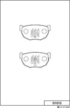 MK Kashiyama D1015 - Гальмівні колодки, дискові гальма autocars.com.ua