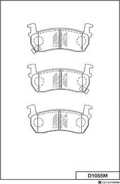 MK Kashiyama D1055M - Тормозные колодки, дисковые, комплект avtokuzovplus.com.ua