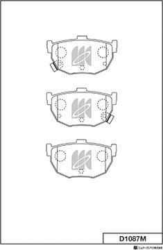 MK Kashiyama D1087M - Тормозные колодки, дисковые, комплект avtokuzovplus.com.ua