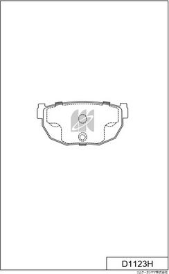 MK Kashiyama D1123H - Тормозные колодки, дисковые, комплект avtokuzovplus.com.ua