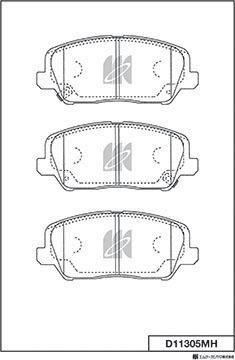 MK Kashiyama D11305MH - Гальмівні колодки, дискові гальма autocars.com.ua