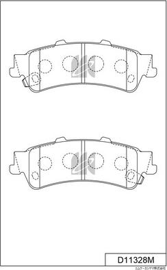 MK Kashiyama D11328M - Гальмівні колодки, дискові гальма autocars.com.ua