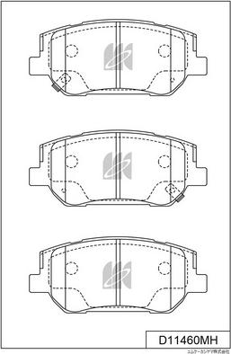 MK Kashiyama D11460MH - Гальмівні колодки, дискові гальма autocars.com.ua