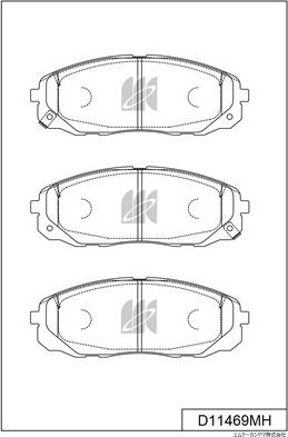 MK Kashiyama D11469MH - Гальмівні колодки, дискові гальма autocars.com.ua