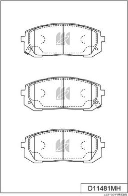 MK Kashiyama D11481MH - Гальмівні колодки, дискові гальма autocars.com.ua