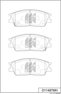 MK Kashiyama D11487MH - Гальмівні колодки, дискові гальма autocars.com.ua