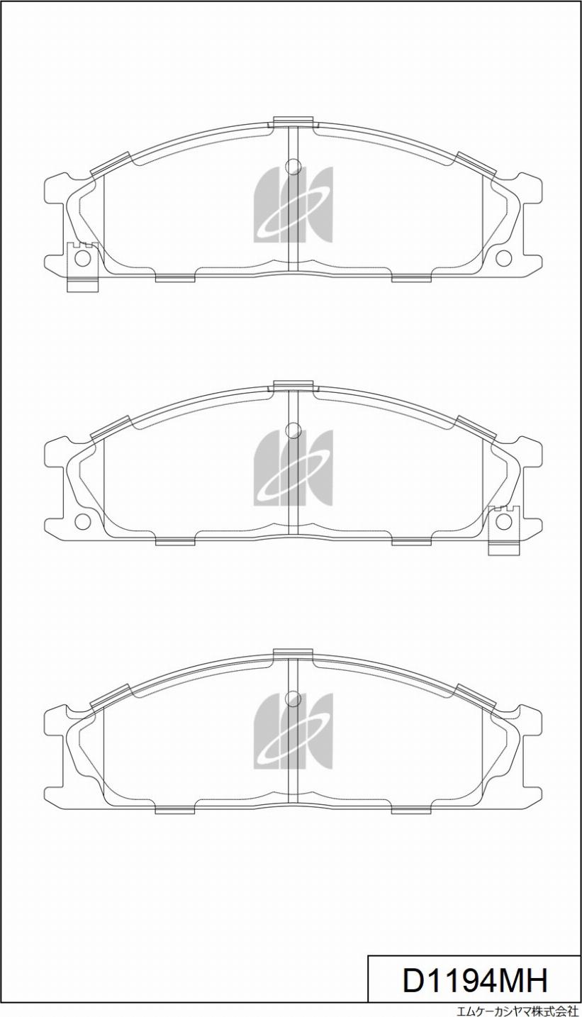 MK Kashiyama D1194MH - Гальмівні колодки, дискові гальма autocars.com.ua