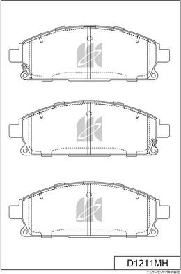 MK Kashiyama D1211MH - Гальмівні колодки, дискові гальма autocars.com.ua