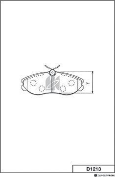 MK Kashiyama D1213 - Тормозные колодки, дисковые, комплект avtokuzovplus.com.ua