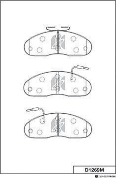 MK Kashiyama D1269M - Тормозные колодки, дисковые, комплект avtokuzovplus.com.ua