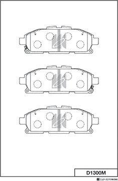 MK Kashiyama D1300M - Гальмівні колодки, дискові гальма autocars.com.ua