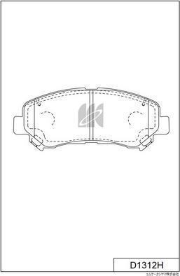 MK Kashiyama D1312H - Тормозные колодки, дисковые, комплект avtokuzovplus.com.ua