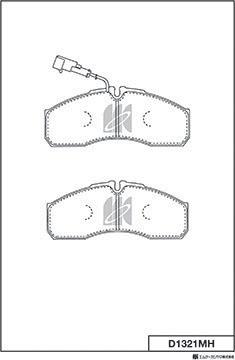MK Kashiyama D1321MH - Тормозные колодки, дисковые, комплект avtokuzovplus.com.ua