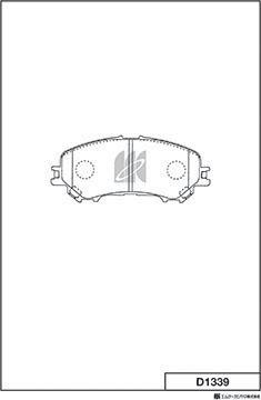 MK Kashiyama D1339 - Гальмівні колодки, дискові гальма autocars.com.ua