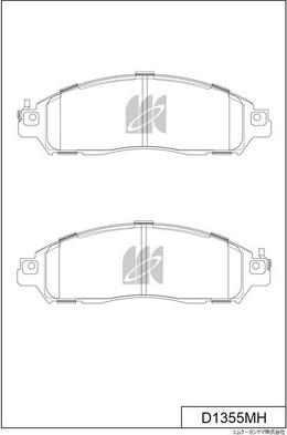 MK Kashiyama D1355MH - Гальмівні колодки, дискові гальма autocars.com.ua