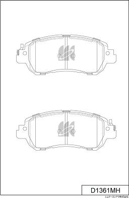 MK Kashiyama D1361MH - Тормозные колодки, дисковые, комплект avtokuzovplus.com.ua