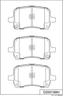 MK Kashiyama D20013MH - Гальмівні колодки, дискові гальма autocars.com.ua